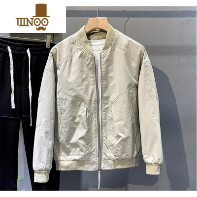 YANXU新款潮牌大口袋纯色夹克男士休闲修身上衣棒球领韩版潮男外套