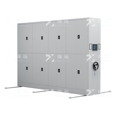 臻远ZY-MJJA-18 智能密集架移动式档案柜钢制轨道智能密集柜 通双节 一列四组