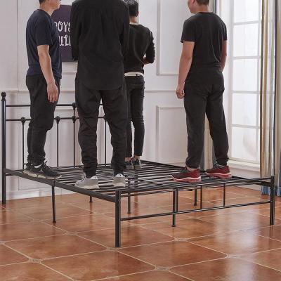 森美人欧式简约现代铁艺双人床1.8简易铁床架1.5米出租房单人床1.2