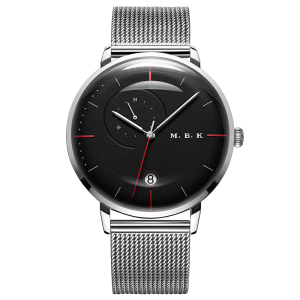 M.B.K欧美品牌简约男表休闲全自动机械表 男款潮流新款50米防水男士手表时尚星球系列腕表M1008G