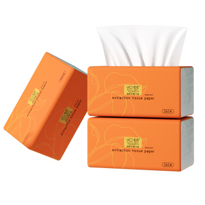 织梦 可湿水抽取式纸面巾4层90抽每包原生木浆抽纸纸巾实惠装餐巾纸家庭装纸抽卫生纸家用母婴可用 3包装