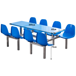 凌迪星食堂餐桌2*0.6*0.75m套