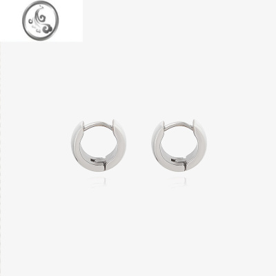 JiMiSAZ 简约养耳洞耳钉男个性潮流素圈圆环耳圈欧美极简风大小号耳环