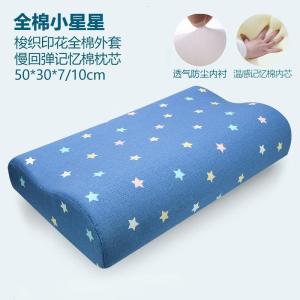 美帮汇一对装太空记忆棉枕头慢回弹枕芯男女单人成人枕学生带枕套