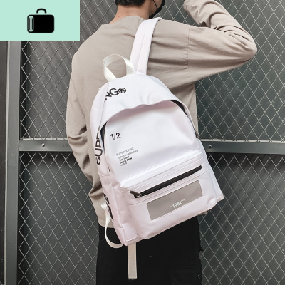 新款时尚潮流双肩包男女旅游背包休闲百搭大容量高中学生书包潮牌NEW LAKE