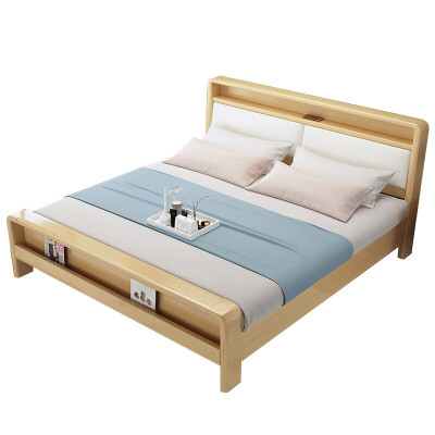 德诚和松木实木公寓床1.2米(含弹簧床垫)DCH-C0710 1210*2220*1000mmH张