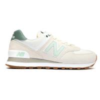 新百伦(New Balance)女士运动休闲跑鞋舒适缓震皮质拼接 Lace-up