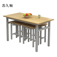 苏久顺餐桌4人学校食堂小吃店快餐桌椅饭堂防火板桌1200*600*750含椅
