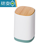 敬平简约实用牙签筒×北欧风牙签盒按压式自动牙签罐子酒店家用牙签盒 创意设计[苍竹绿]升降款 ★★高端品质