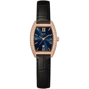 瑞士爱沃驰I&W Carnival女士ins风轻奢石英表 女表镶钻酒桶形正品名牌手表简约气质小绿表空姐椭圆表3006