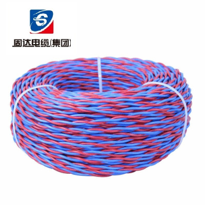 固达电缆 阻燃铜芯双绞线 ZR-RVS-2*0.75 米