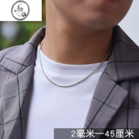 JiMi龙骨链男士潮款925银项链复古银链痞帅锁骨链夏天配饰