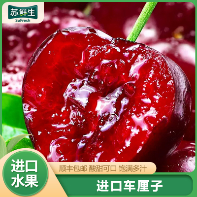 [苏鲜生]顺丰空运 美国进口车厘子 9.5R 净重2斤装 应季车厘子 新鲜水果 酸甜可口