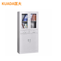 匡大 铁皮档案柜办公资料柜中二斗玻璃文件柜