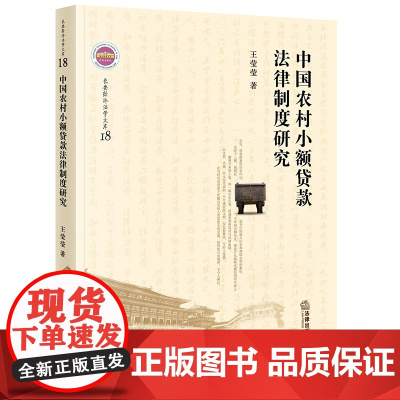 正版 中国农村小额贷款法律制度研究 王莹莹 著 法律出版社