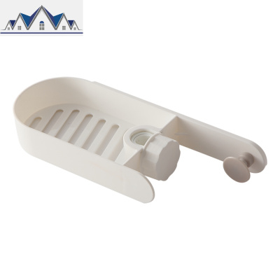 厨房水龙头沥水置物架多功能创意收纳挂件夹式塑料可旋转多用 三维工匠