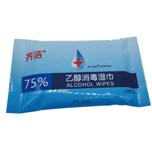 齐洁 SJ170 75%酒精消毒湿巾 乙醇消毒湿巾(粮食酒精)10片/包(计价单位:包)