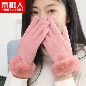 保暖手套女冬季加绒加厚韩版可爱骑车开车触屏防寒