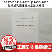 山东标准 DB37/T 5317-2025 J11655-2025 旋挖成孔灌注桩施工技术规程 Z
