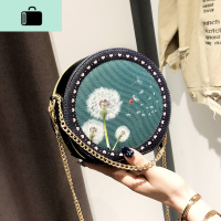 小圆包女2019新款韩版百搭少女小挎包学生可爱圆形包包斜挎链条包NEW LAKE女士单肩包