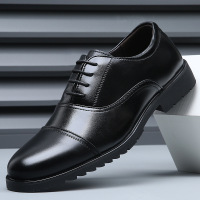 皮鞋男夏季真皮镂空透气商务休闲皮凉鞋男士软底防滑中老年爸爸鞋