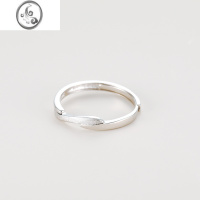 JiMiS925银银磨砂情侣戒指一对2023新款男女七夕情人节送女友礼物