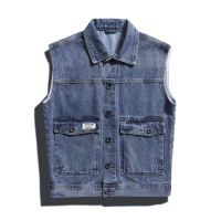 男装潮牌牛仔马甲外套男春秋季新款百搭宽松无袖坎肩工装男士夹克