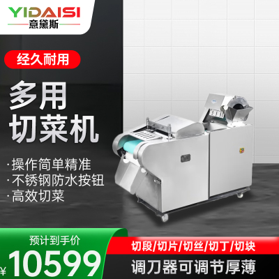 意黛斯(YIDAISI)商用切菜机单位学校食堂工厂厨房多用切菜机电动叶菜根茎切段切丝切片切丁YDSYQC-QJ1000