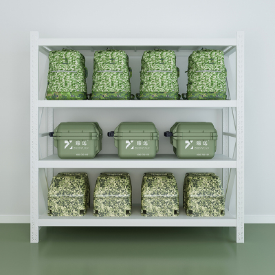 臻远ZYCC-27中型仓储货架置物架仓库铁架子地下室货架~白色四层主架200*60*200