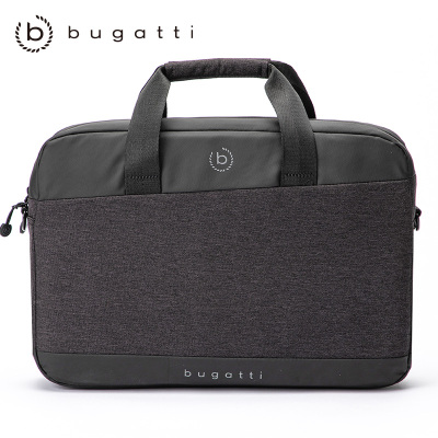 bugatti 德国轻奢品牌 新款男士商务休闲公文包职场笔记本电脑包男大