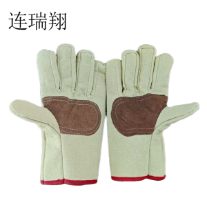 连瑞翔 帆布手套 加厚耐磨 双