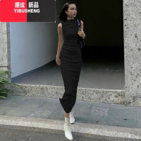 YIBUSHENG校园风学姐潮酷出街气质无袖修身长裙辣妹显瘦包臀性感打底连衣裙