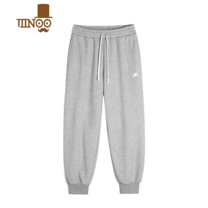 YANXU运动长裤男篮球卫裤美式束脚训练健身宽松灰色裤子志造