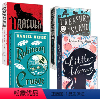 儿童文学经典系列4册 [正版]鲁滨逊漂流记 英文原版 Robinson Crusoe 笛福 世界经典名著 中世纪的荒野求