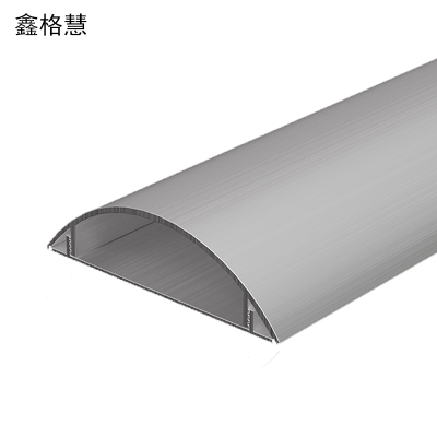 鑫格慧 铝合金线槽弧形半圆地面线槽金属防踩明装走线槽 4号 米