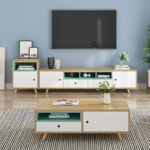 北欧电视柜茶几组合客厅家具现代简约大小户型卧室拼色电视柜地柜