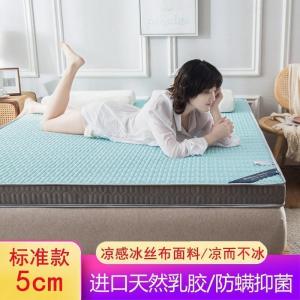 美帮汇凉感冰丝加厚泰国乳胶床垫软垫榻榻米垫子家用海绵垫学生宿舍单人