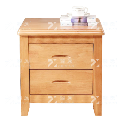 臻远 ZY4030707 床头柜原木色床边收纳储物柜