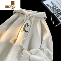 YANXU卫衣男2023新款潮牌美式连帽设计感外套男生炸街上衣服