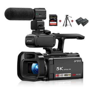 欧达(ORDRO)顶配版5K超高清专业直播录像机12倍光学变焦 会议vlog短视频家用DV录摄一体摄像机 XV80