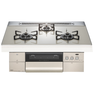 日本原装进口NORITZ/能率燃气灶烤箱灶PROGRE系列浅灰色N3S11PWAS6STEC天然气75cm