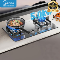 美的燃气灶液化气 双灶具JZY-Q315-M 家用5.0kW猛火灶台嵌两用不锈钢灶