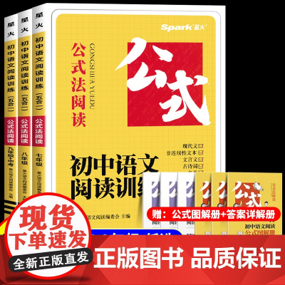 2025版初中语文阅读训练五合一七八九年级中考2025星火语文公式法阅读图解册现代文文言文古诗词名著非连续性文本语文专项