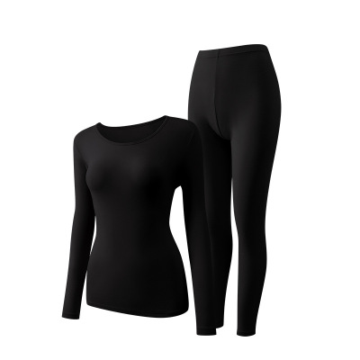 [品牌同款]保暖内衣女圆领无痕秋冬保暖套装纯棉秋衣秋裤礼盒装