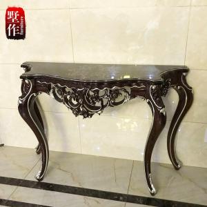 欧式实木玄关台家具新古典黑檀玄关桌法式宫廷玄关隔断可改色 如图（可改色）整装