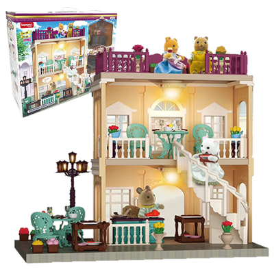 芭美儿森林小家旋转游乐场小小钢琴过家家场景换装游戏公主女孩玩具西餐厅