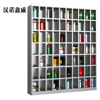 汉诺鑫威304不锈钢员工车间多格茶杯放置收纳柜70格水杯柜1800*1500*250