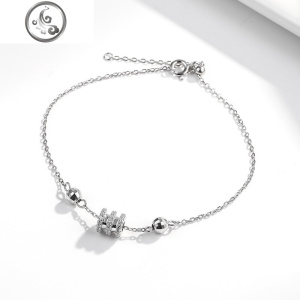 小众设计ins本命年玫瑰金小蛮腰彩金手链女网红鼠年纯银轻奢手饰 JiMi