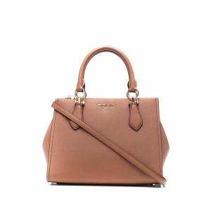 Michael Kors女款真皮通勤手提斜挎包复古皮革水桶包 BROWN