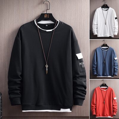 华中铭(HUAZHONGMING)长袖男士卫衣2021春秋季新款内搭秋衣ins潮流打底衫学生上衣服潮牌时尚百搭爆歀男装